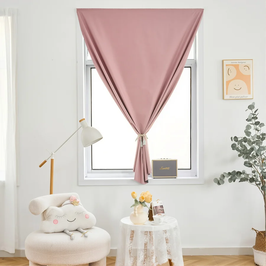 1pcs No Drill Self-Adhesive Blackout Curtains, Multi-Color Optional Easy Install Window Blinds for Bedroom