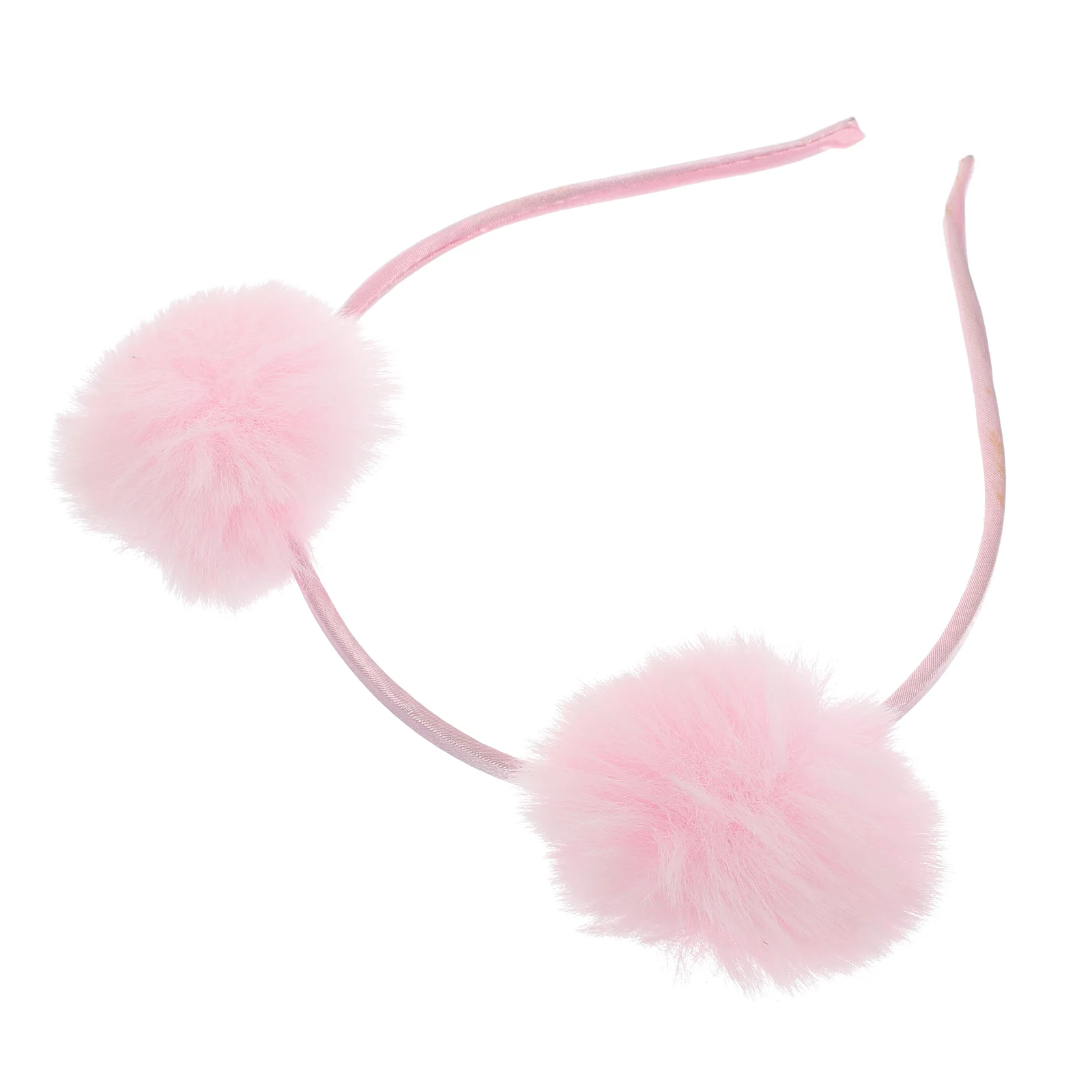 Fur BallแถบคาดศีรษะตลกHeadbandsน่ารักParty Headdressเด็กPom Pomsรูปหัวใจวันเกิดสีคอสเพลย์เหล็กMiss