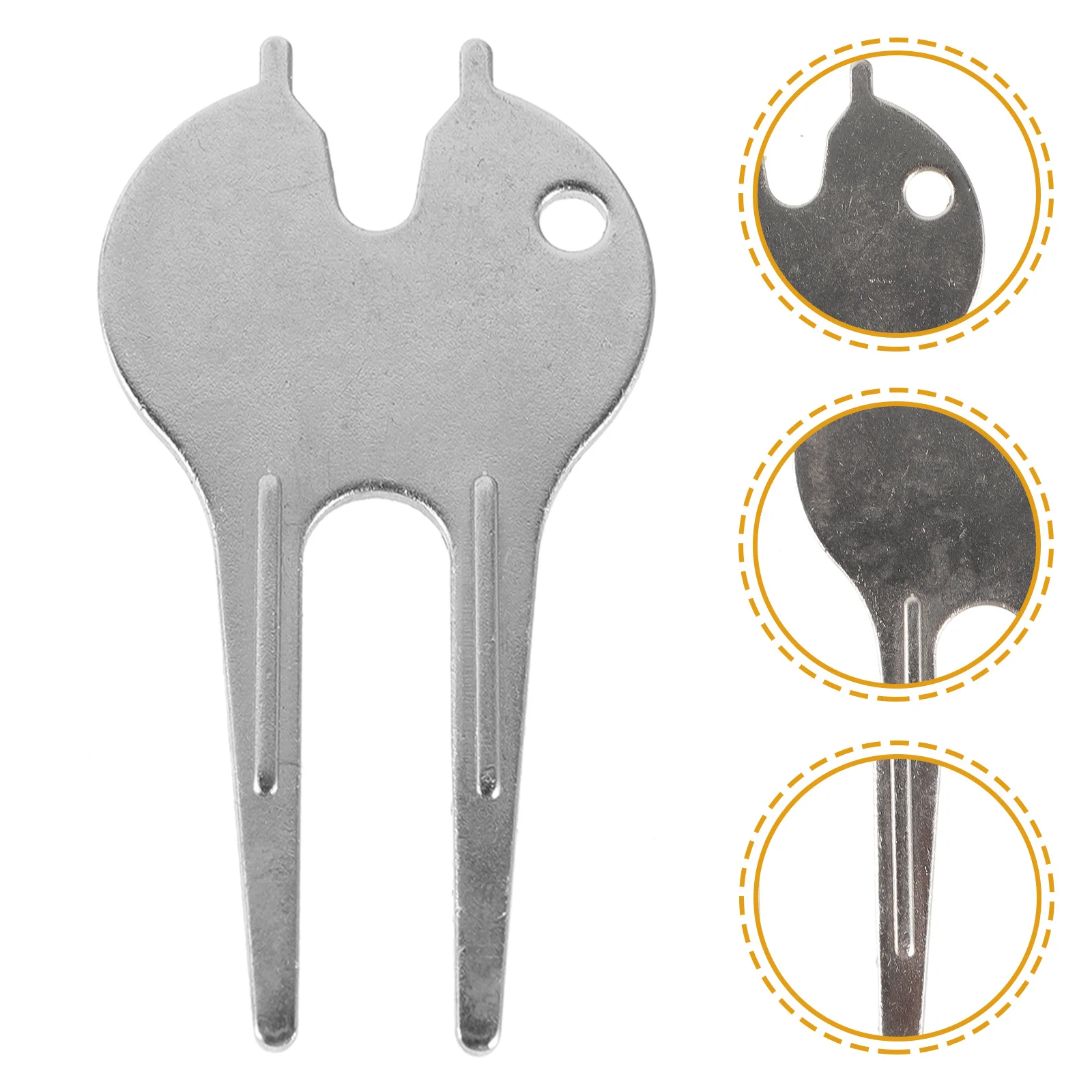 6 قطعة أداة جولف محمولة حديد متينة للرياضات الخارجية تصميم مدمج سطح أملس علامة كروية ممتازة ملحقات لعبة الجولف