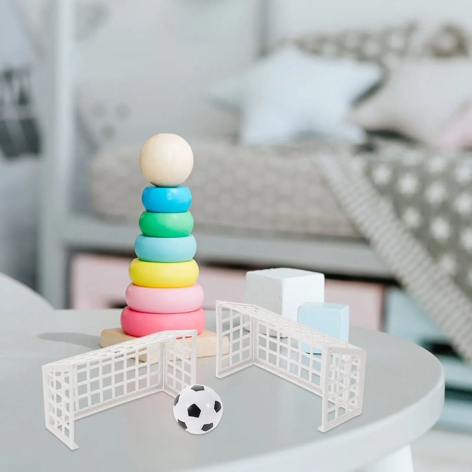 

10Pcs Table Soccer Balls Replacement for Foosball Table Accessories Lightweight Portable Mini Footballs for Kids Indoor Play