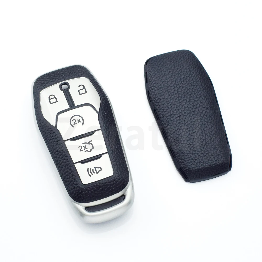 Soft TPU Leather Car Key Case Cover Shell Fob For Ford Fusion Mondeo Mustang F-150 Explorer Edge 2015 2016 2017 2018 Accessories
