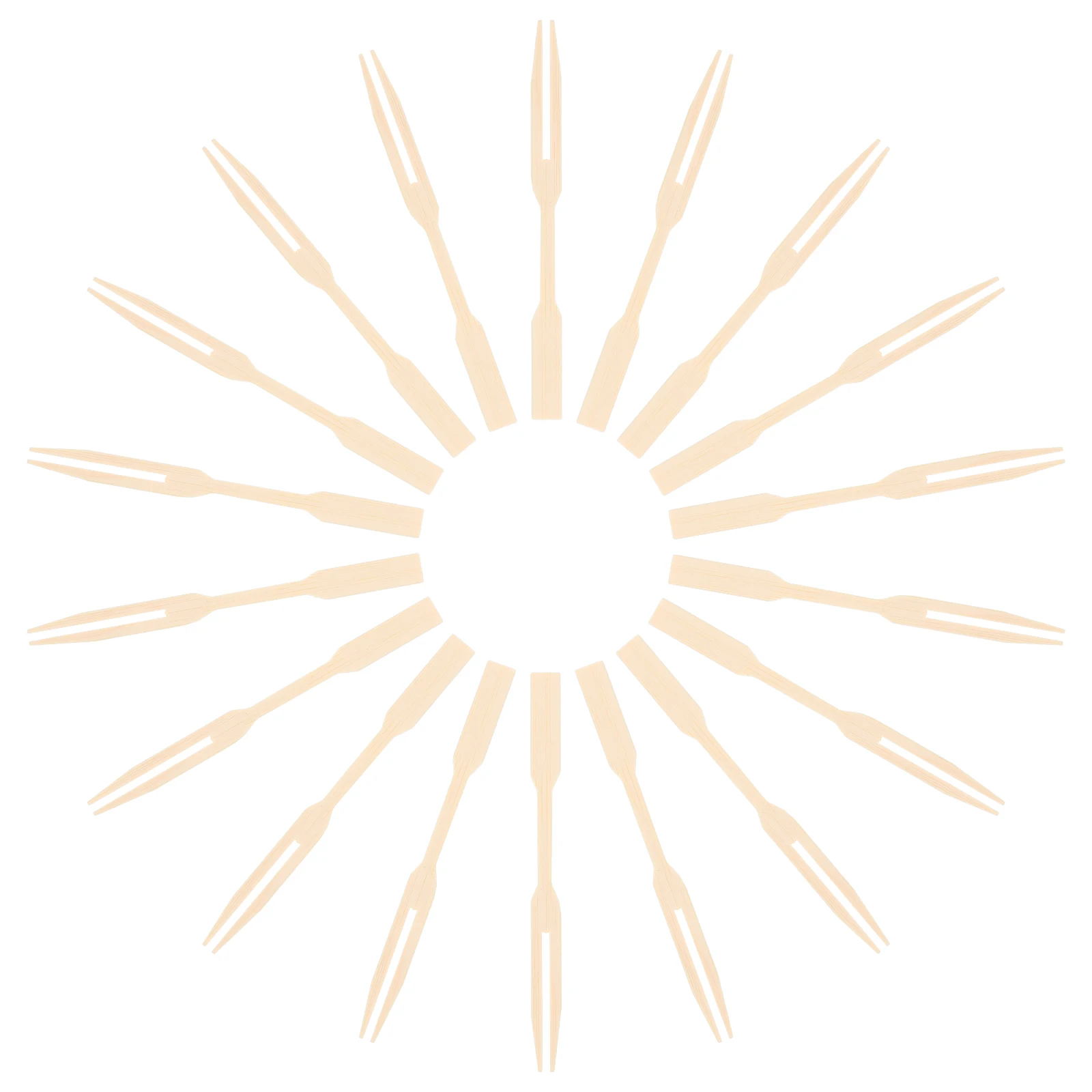 

100pcs Bamboo Fruit Forks Heart Shaped Child Safe Wood Dining Picks Food Toothpicks Party Supplies Home Use Cake Dessert