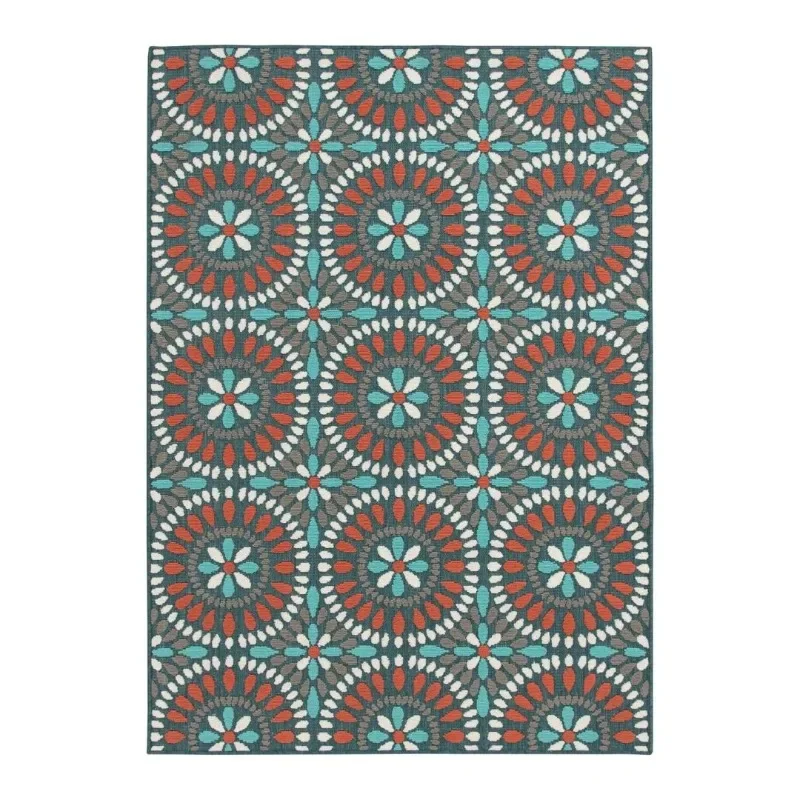

NEW 5' x 7' Multi Medallion Polypropylene Outdoor Area Rug-Home