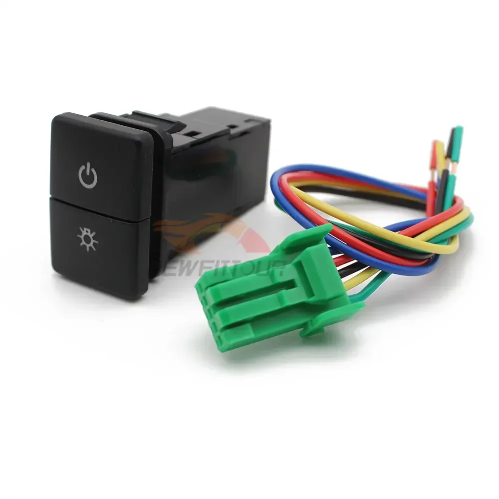 1 Pc Auto Dual Key Switch Car LED Fog Light Trunk Seat Mirror Heating Fan Switch Button for toyota Camry Corolla Prius PRADO
