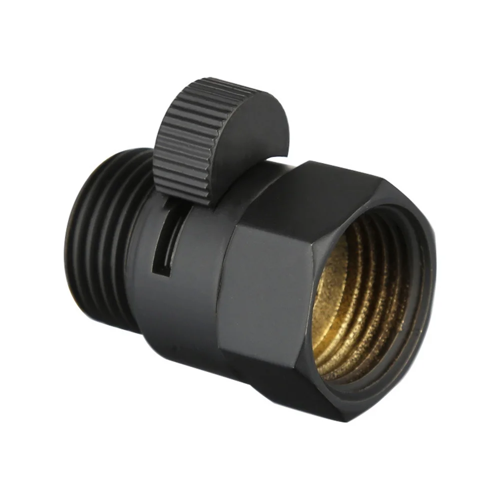 Brass Shut-Off Valve for Water Flow Adjustment in Shower Installations with Standard G1/2 Thread Compatibility