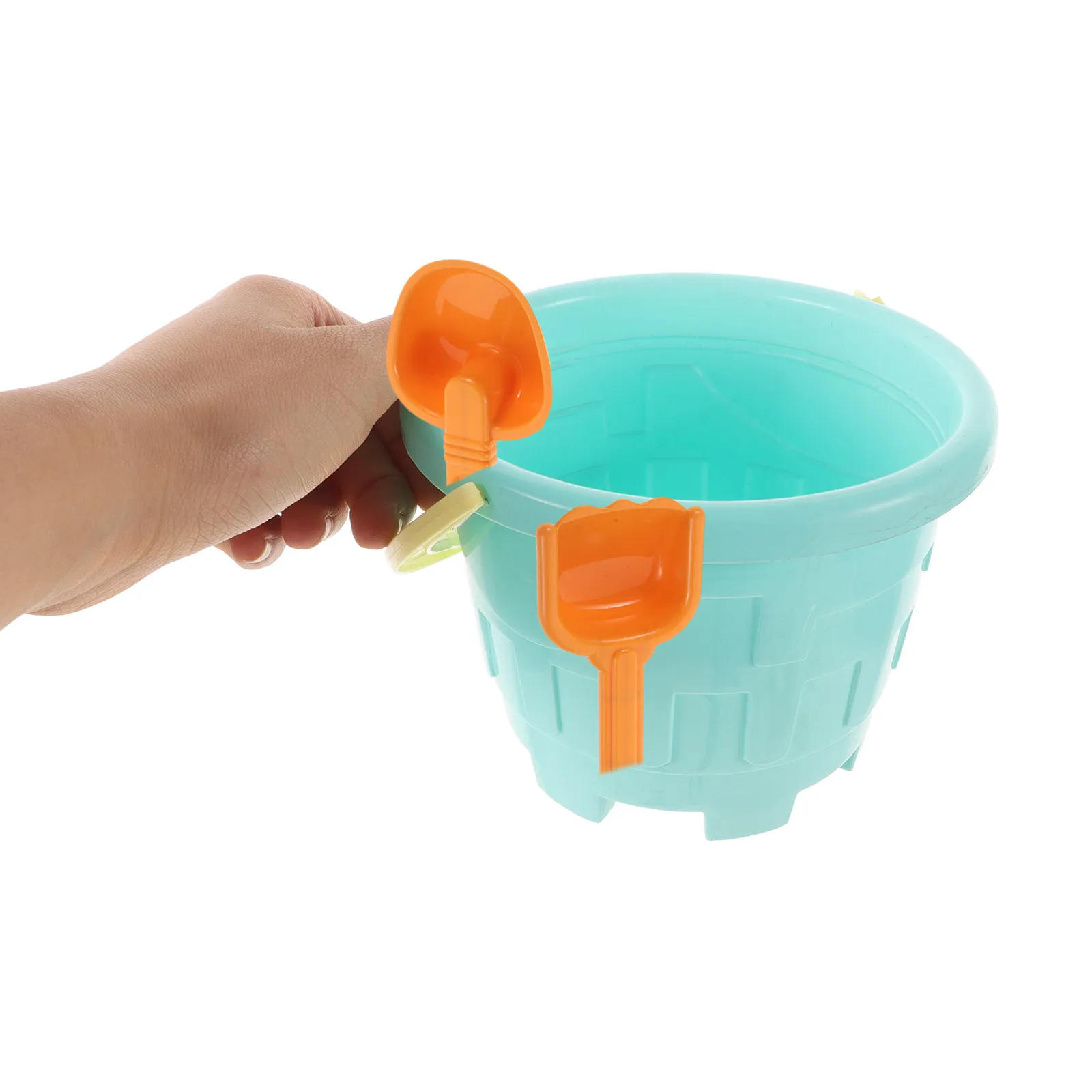 9Pcs Sandcastle Building Set with Bucket, Shovel, Rake & Molds for Beach Play and Creative Sand Art