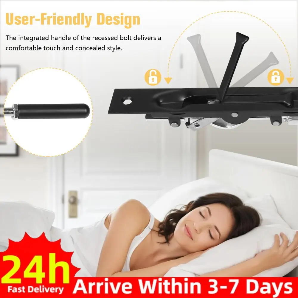 

10 шт. скрытых рычажных замков-защелок с штангой из нержавеющей стали, 10 дюймов, для композитных/деревянных/двустворчатых дверей