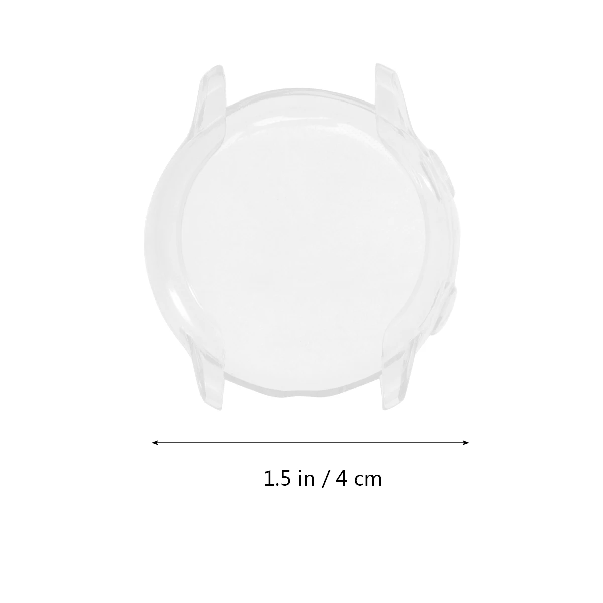 Watch Protective Case Silicone Watch Protective Shell Compatible for Galaxy Watch Active (Full Cover Transparent White)