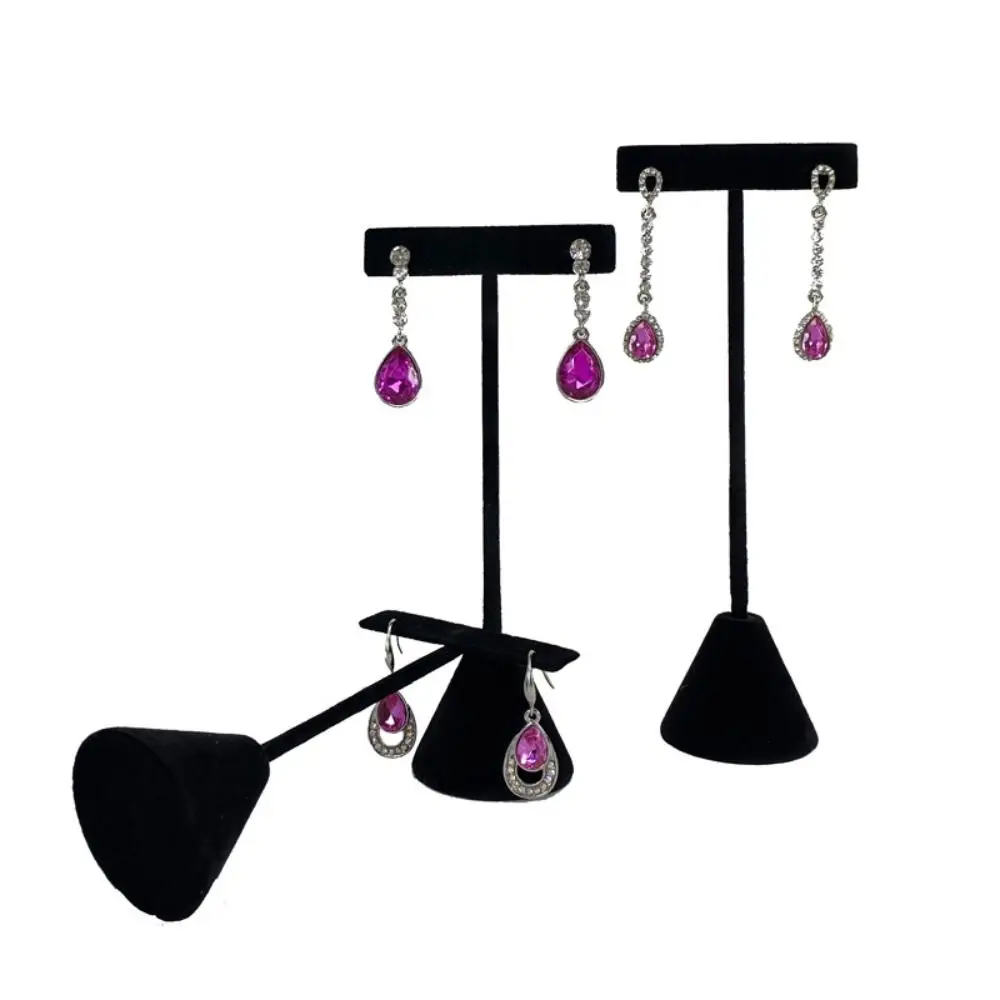 

T-Shape Velvet Earrings Display Rack Ins Exquisite Earrings Holder Ornaments Storage Earrings Display Stand Jewelry Display