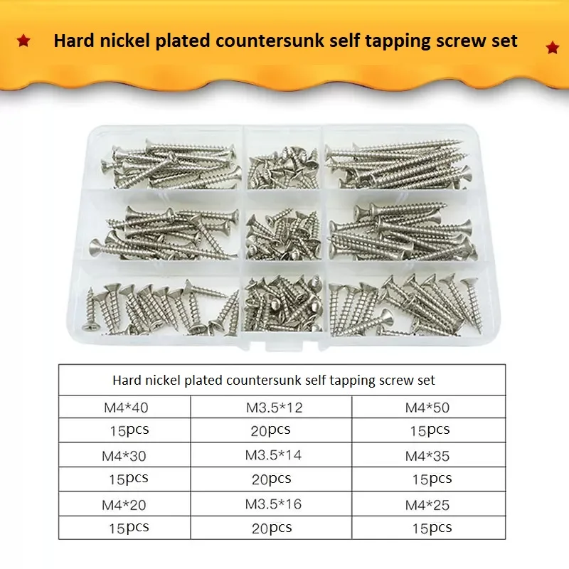 Picture 3: Screws Set  M3 M3.5 M4 M5 Screws Set Hardware Self tapping screw set Fixing Screws Set Woodworking M4 M3 Screws Set