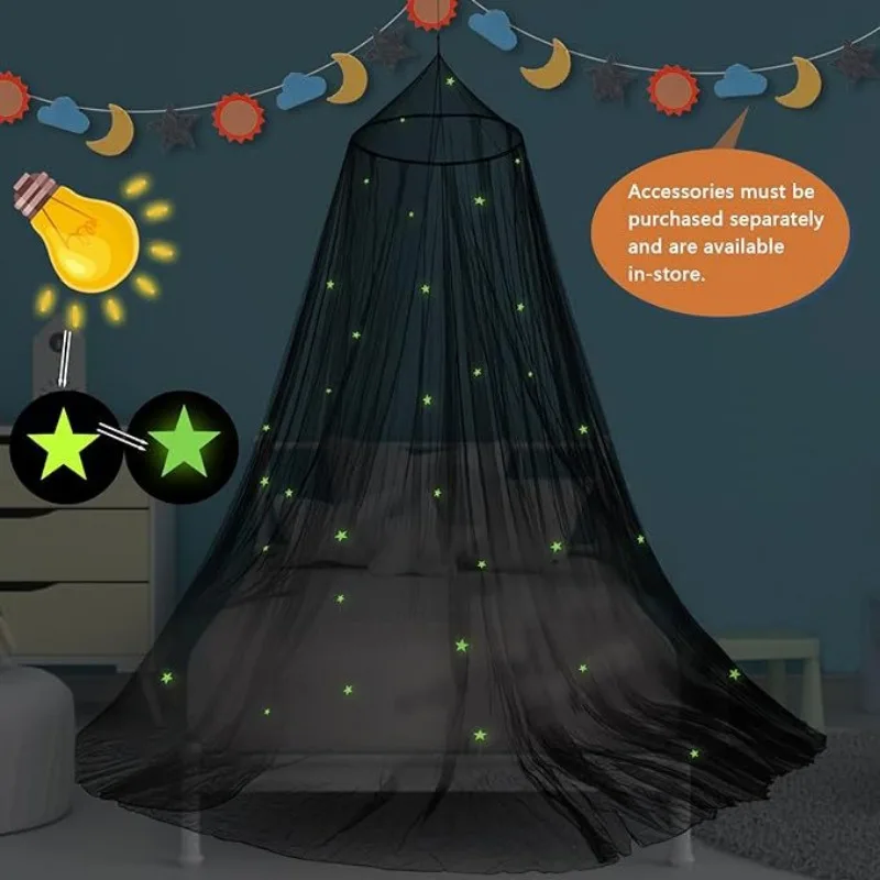 Glowing Stars Mosquito Net Princess Bed Canopy Dome Mosquito Net Isolate Insects for Kids Single Double Bed Tent Home Decor