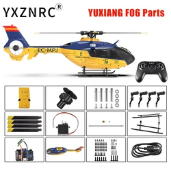 YUXIANG F06 EC135 RC Helicopter All Spare Parts Fuselage Shell Rotor Battery Remote Control Paddle Blade Motor ESC Servo