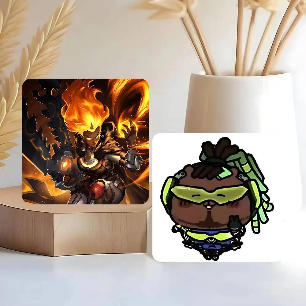 For Overwatch Lucio Square Fridge Magnet Print Refrigerator Magnet Soft PVC Magnetic Sticker Kitchen Home Decor Souvenir