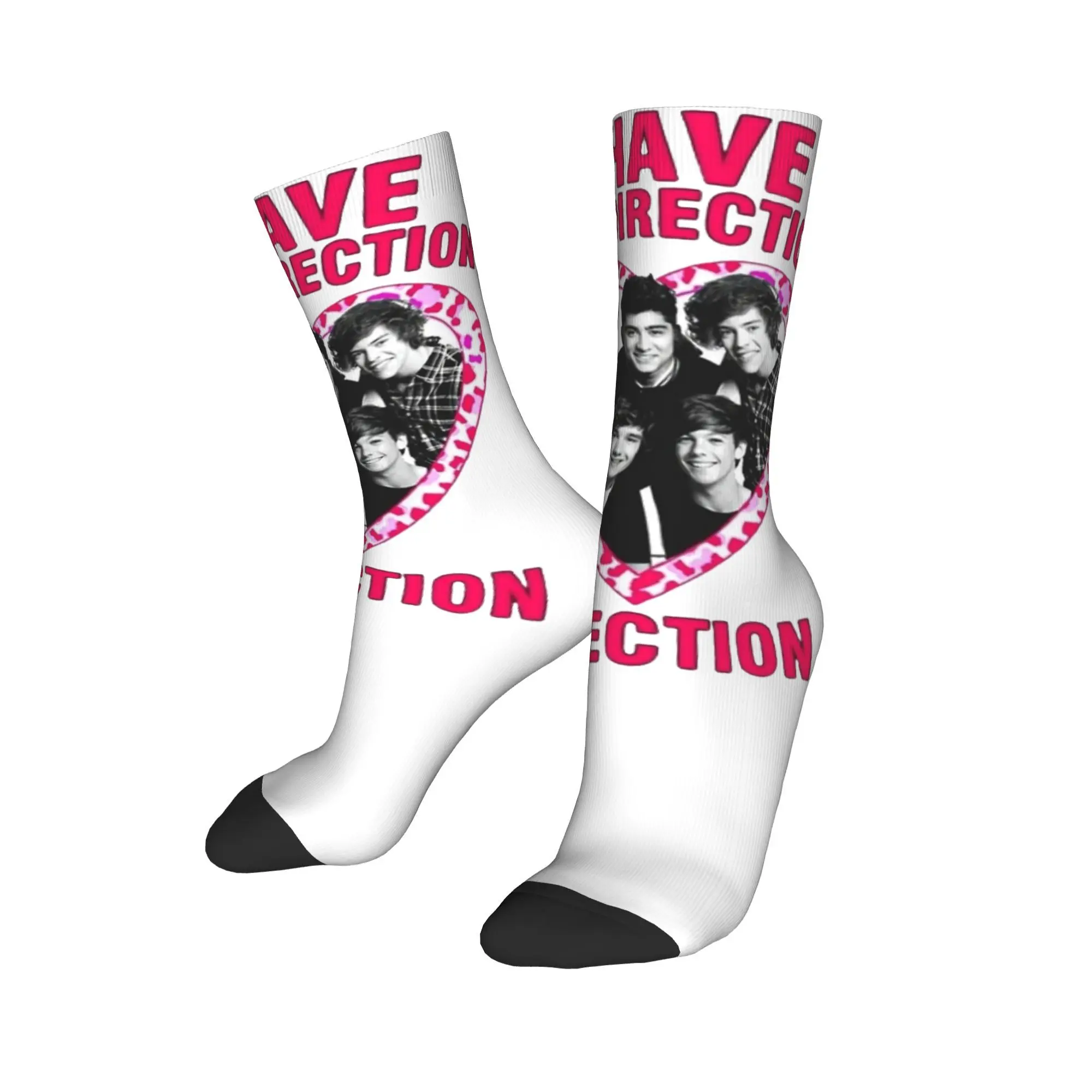 Trendy Unisex Crew Socks I Have One Infection Directions Band Merch Super Soft 1D Rock Breathable Stockings