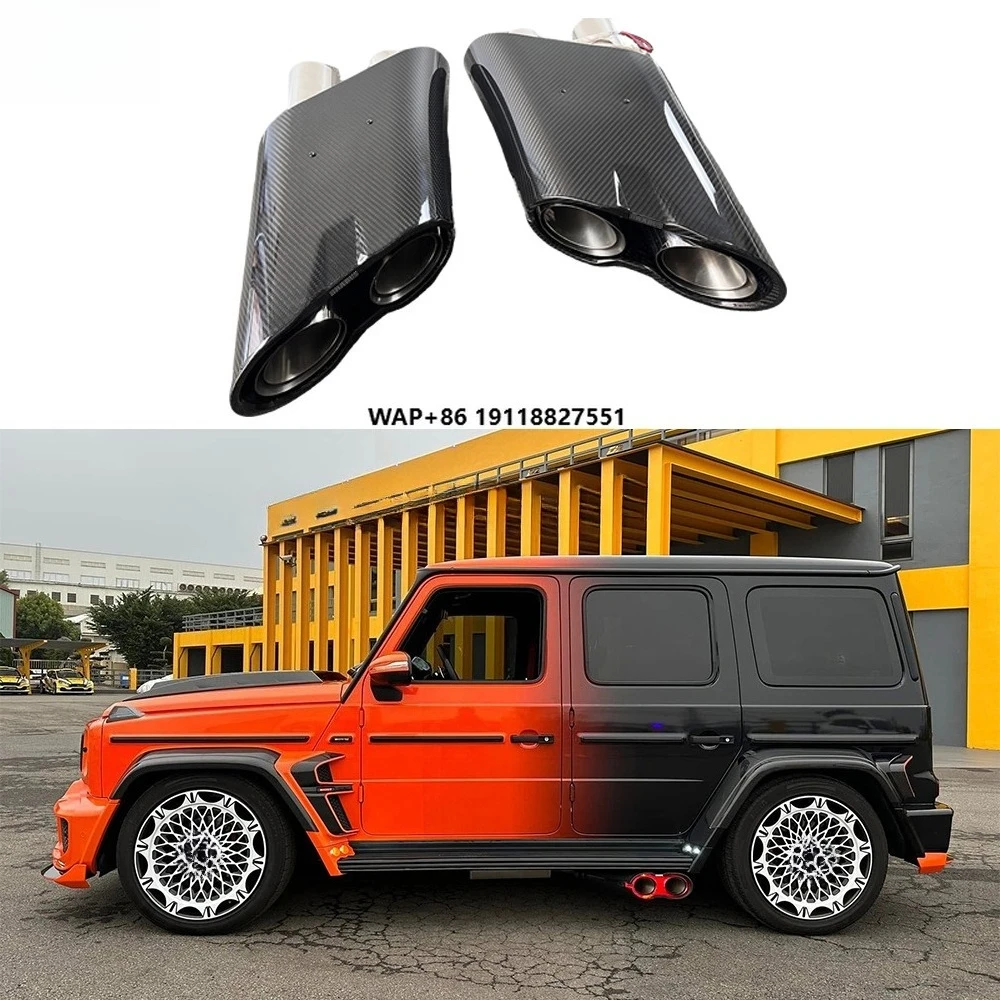 

W463 Dry Carbon Fiber BS Style Tail Throat Tailpipe Kit for G class W464 G63 G500 Exhaust Pipe