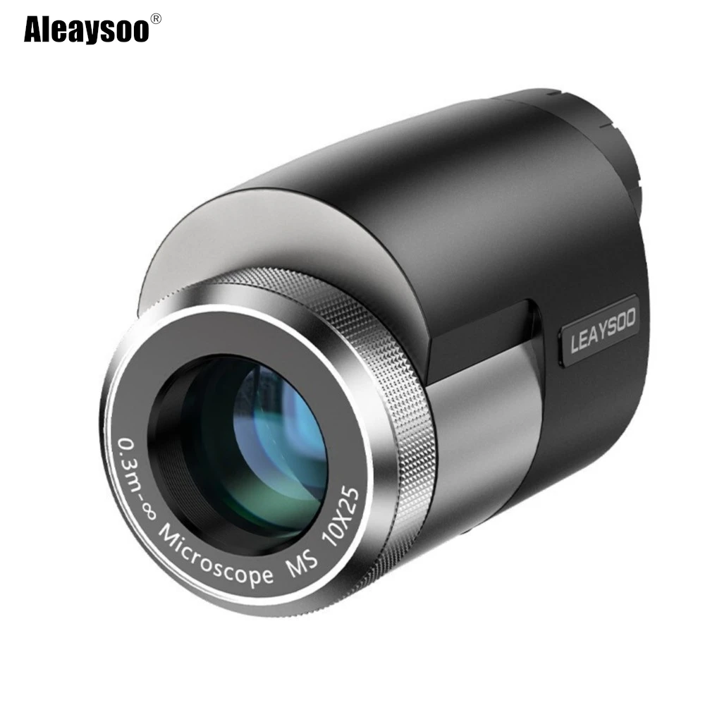 Leaysoo10x25 High Definition Monocular Telescope Fully Multi Coated Optical Lens BAK4 Prism, Mens Gift  for Travel Sports Events