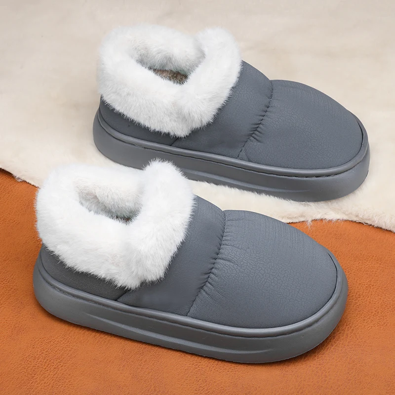 

Winter snow boots, cotton shoes with fleece, warm boots for indoor and outdoor use.