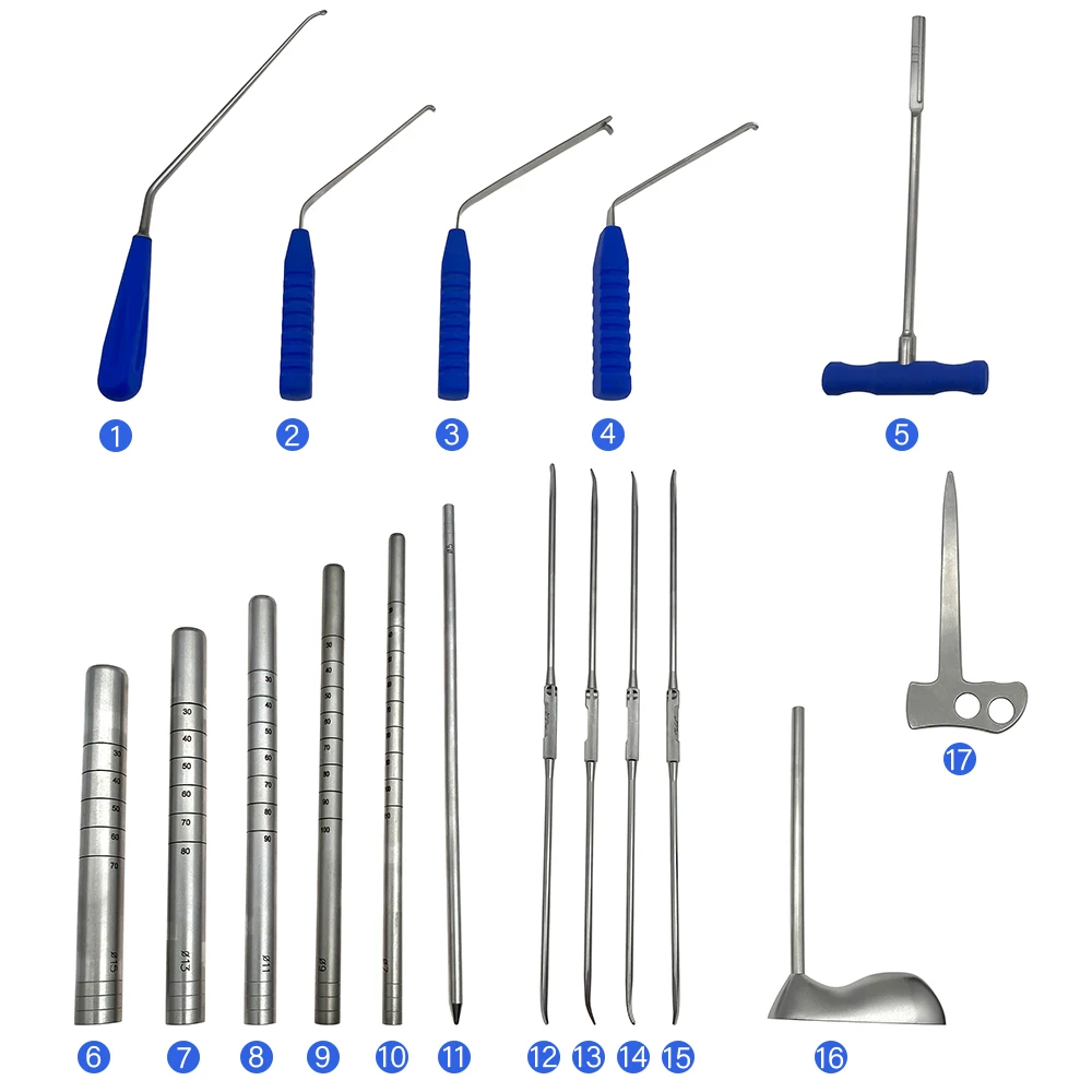 Spinal UBE Instruments Set Unilateral Biportal Endoscopic Instrument with Sterilization Trays Box Endoscopy Tools
