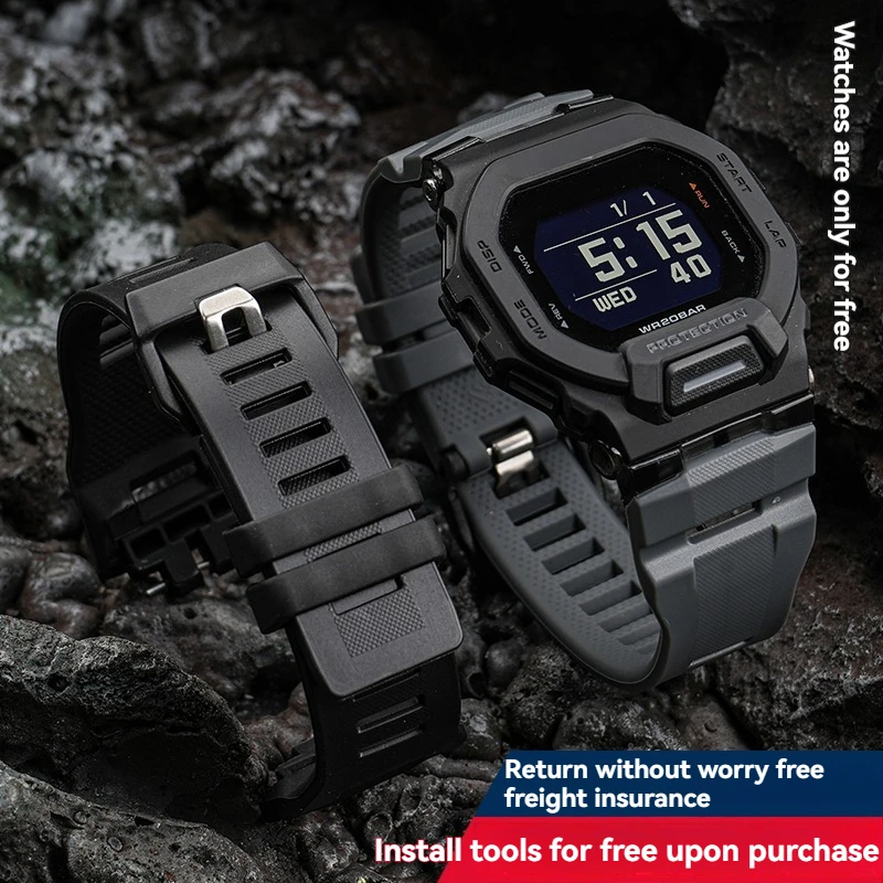 سوار ساعة بديل لساعة Casio G-SHOCK GBD-200 - حزام سيليكون ناعم متين، GBD-200-1A/GBD-200RD-4 - سوار معصم رياضي