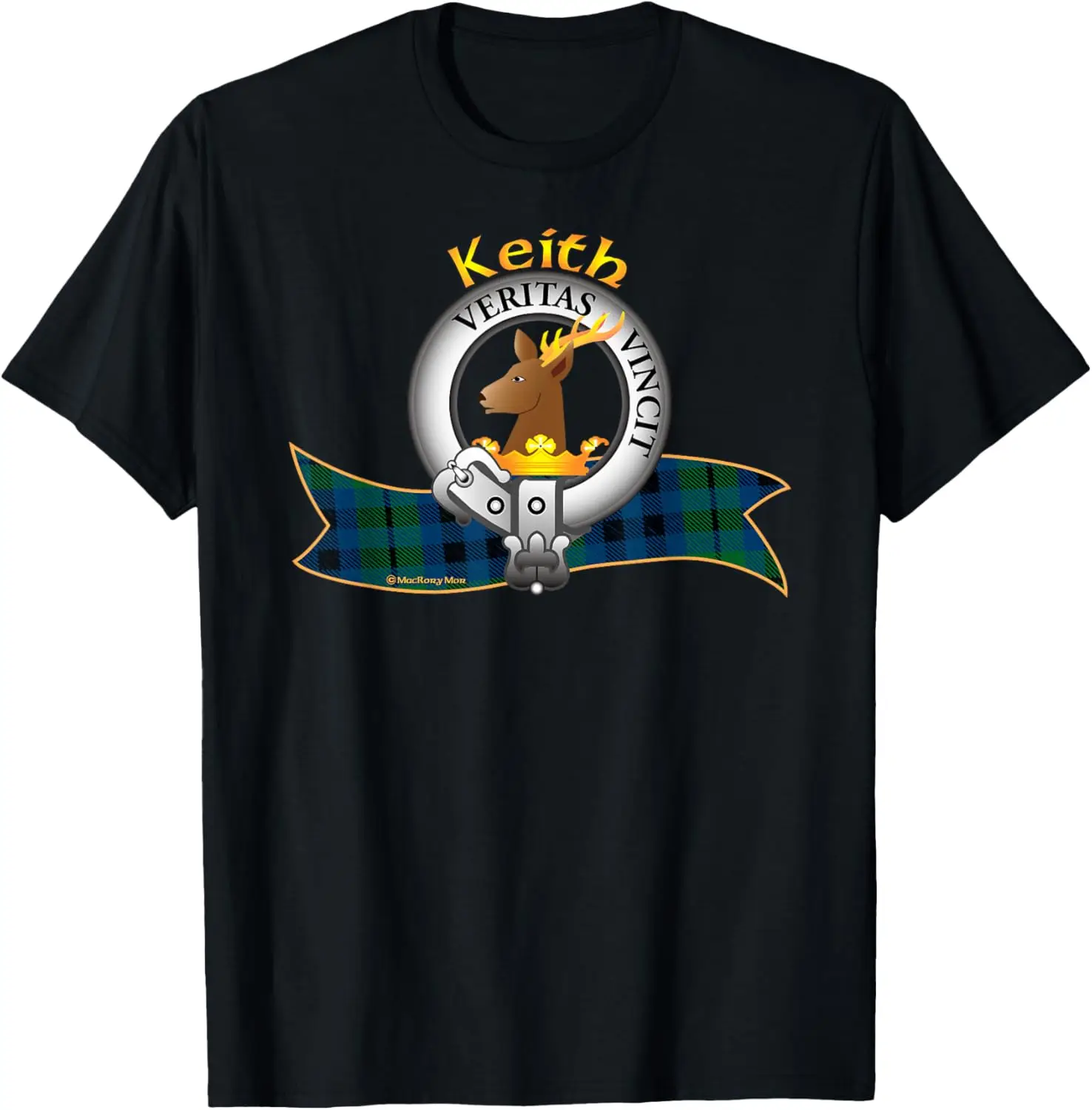 Keith Clan Tartan Crest Motto T-Shirt