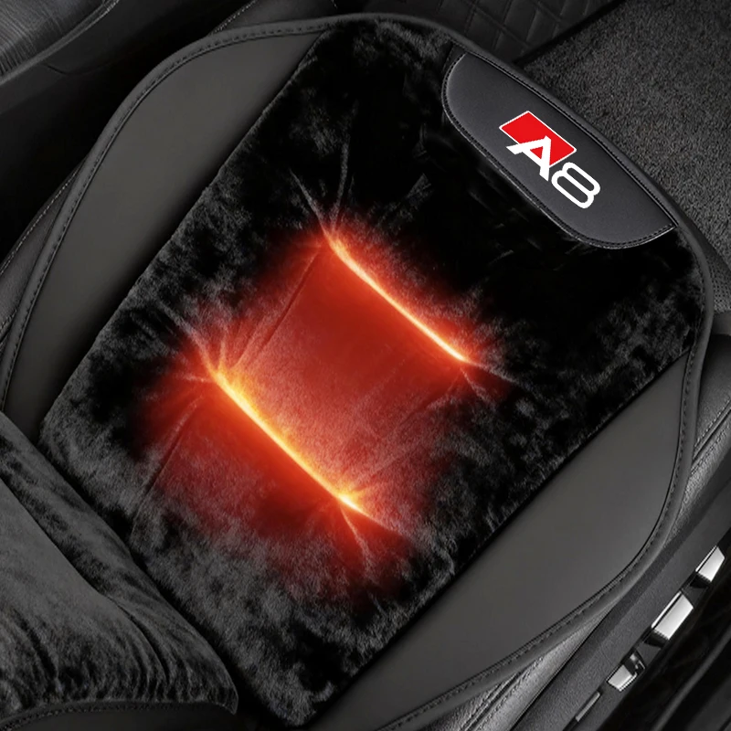 

2025 Car Seat Cushion For Audi A8 D3 D4 D5 D2 4H Flannel Winter Warm Rear Seat Cushion Protective Seat Cover