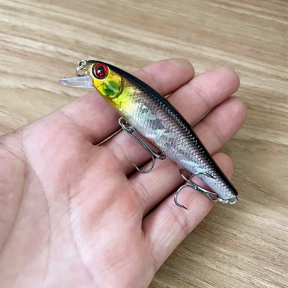 1Pcs Floating Minnow Fishing Lure Wobblers 8.5cm 9.2g Artificial Plastic Hard Bait Bass Pike Crankbait Fishing Tackle
