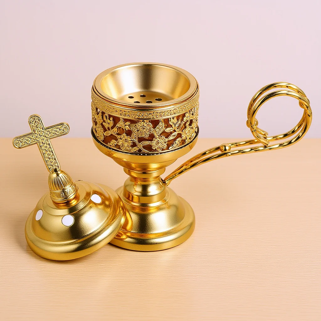 

Exquisite Metal Censer Arabic Style Desktop Incense Burner for Bedroom Study Yoga Meditation Decoration Middle East Censer