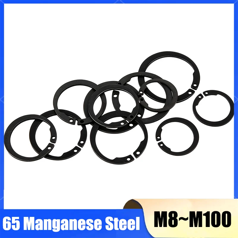 2-50Pcs M8-M100 65 Manganese Steel Inverted External Retaining Rings For Shaft Reverse-Acting Shaft Retaining Rings