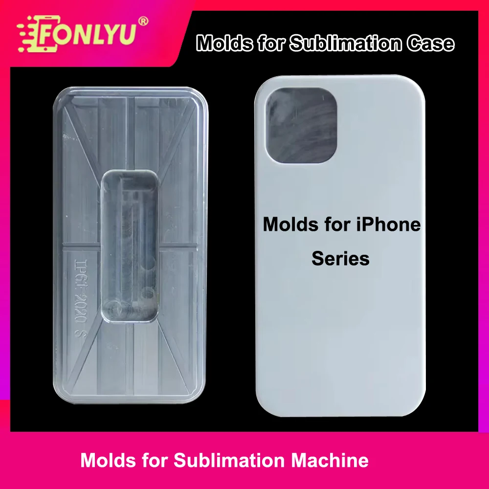 FONLYU 3D Sublimation Molds for iPhone 17 16 16e 15 14 Pro Max Vacuum Machine Customize Blank Phone Case Heat Press Cover Mold