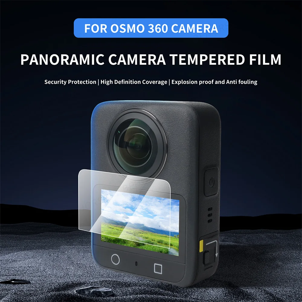 DJI Osmo 360 스크린 보호기 용 2PCS 강화 유리 DJI Osmo 360 스포츠 카메라 액세서리 용 HD 긁힘 방지 필름