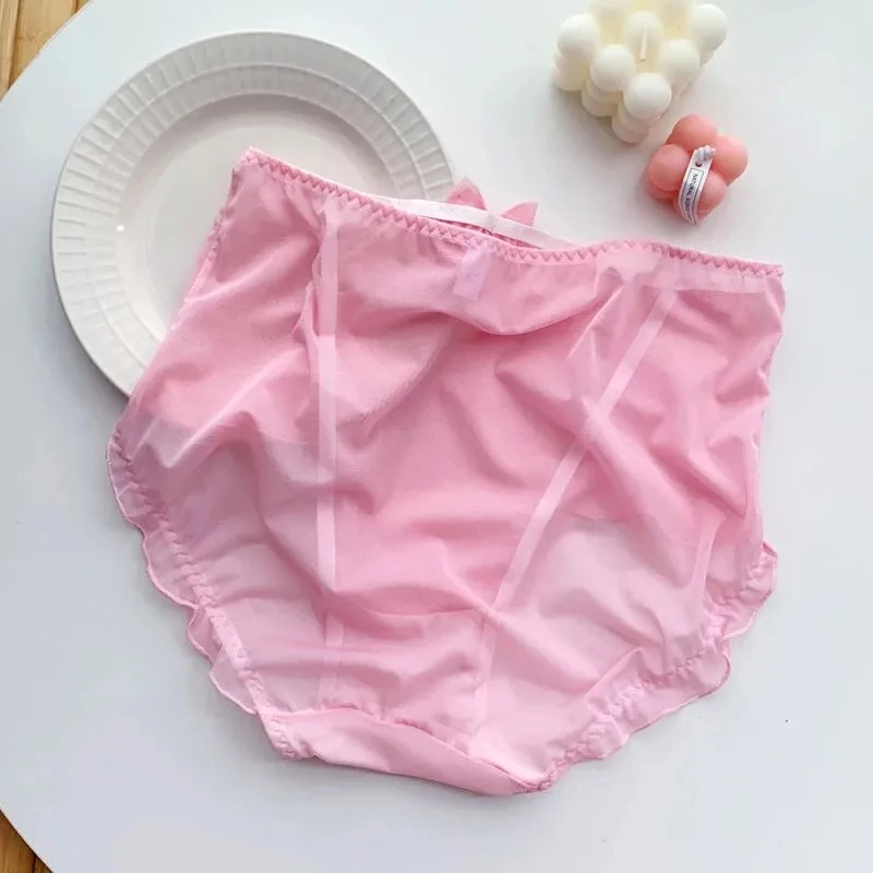 Pink Women Girls Big Size Chiffon Cute Kawayi Panties Briefs Cosplay 100kg Can Wear Dolls Costumes