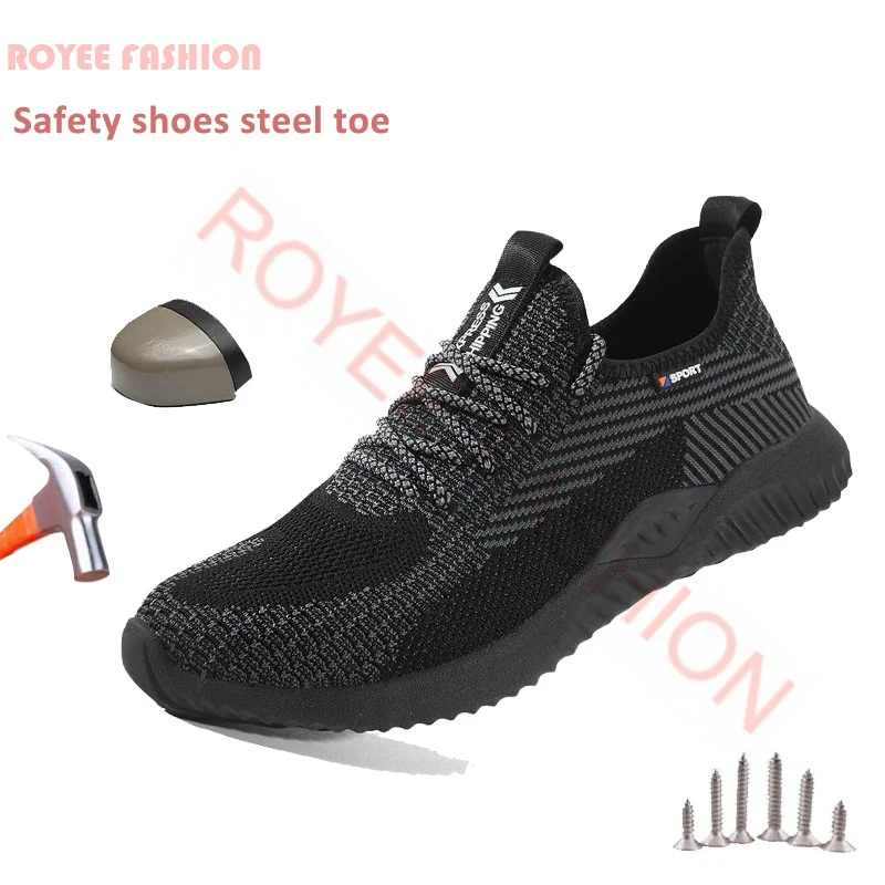 2023 Work Safety Shoes Indestructible Shoe Men Steel Toe Cap Sneakers Protective Steel toe Shoes Boots Women Work Shoes zapatos