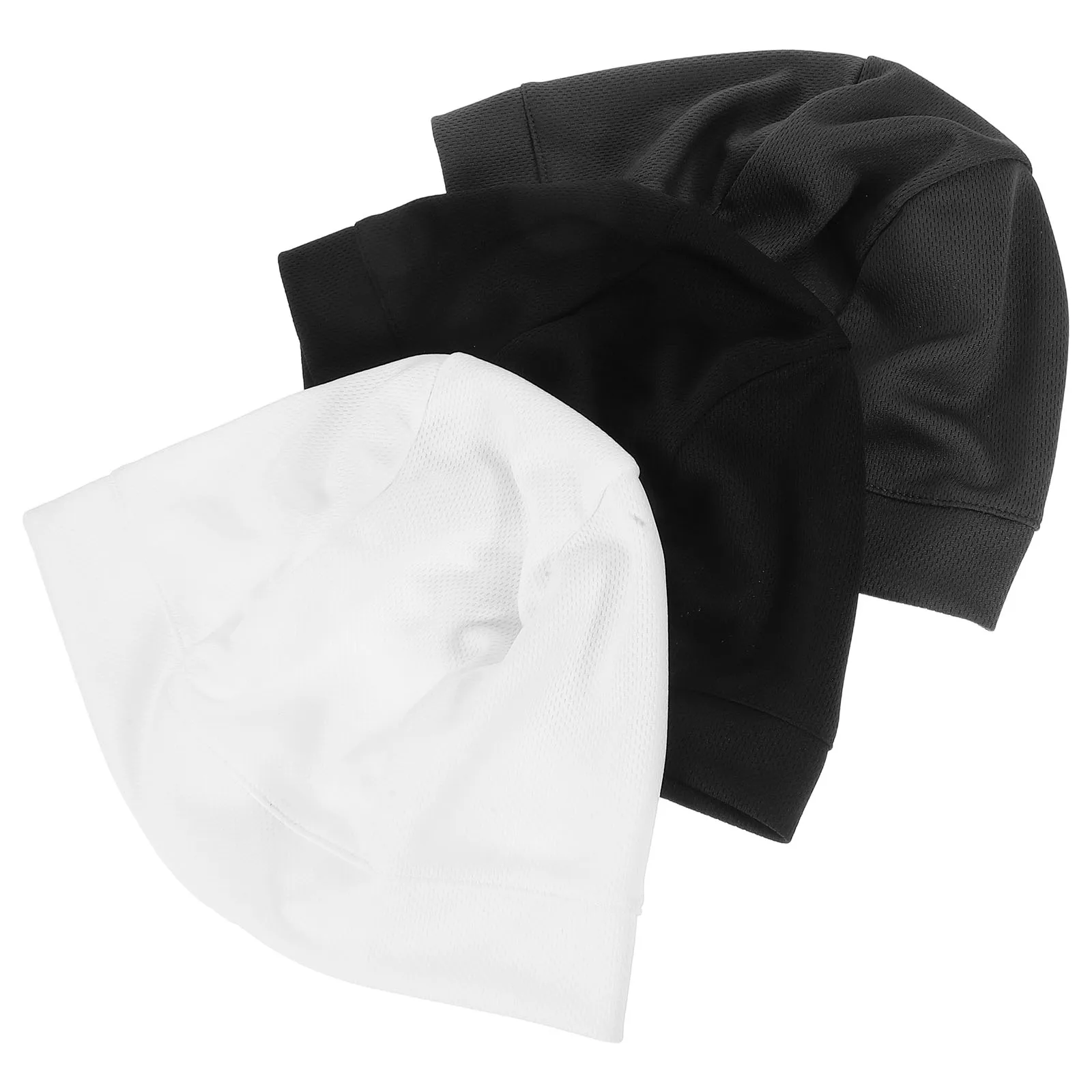 

3Pcs Comfortable Sports Lining Caps Quick Dry Breathable Headwear UV Cycling Accessories Black White Navy