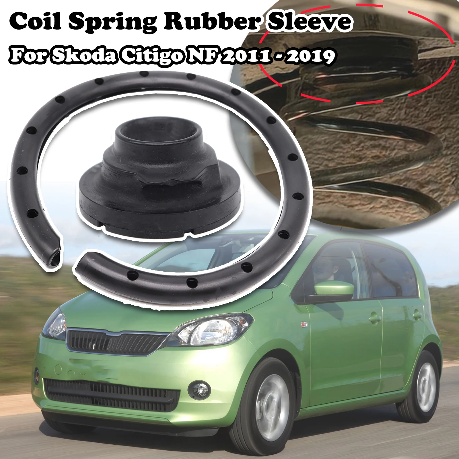 Rear Axle Coil Spring Isolator Mount Plate Shock Absorber Sleeve Top strut mount buffer 1J0512149B For Skoda Citigo NF 2011-2019