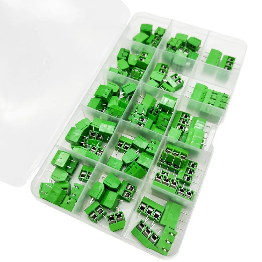 

100PCS PCB Mount Screw Terminal Kit KF3012P 2Pin 3Pin 4Pin 5 08MM Pitch Screw Connectors for Data Acquisition Boards