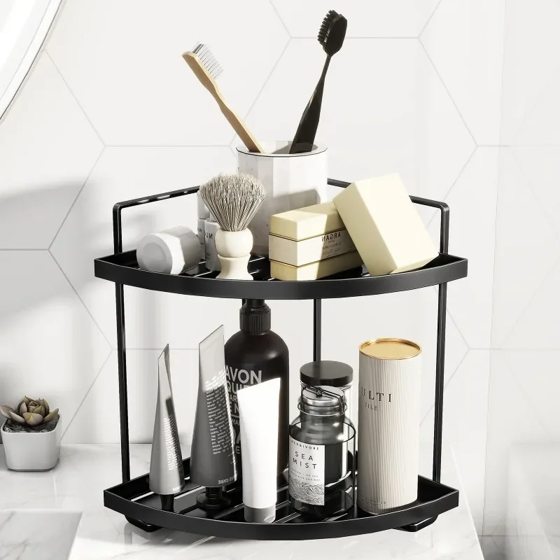 

Toilet Triangle Double Shelf Countertop Bathroom Toilet Wash Table Toilet Cosmetics Storage