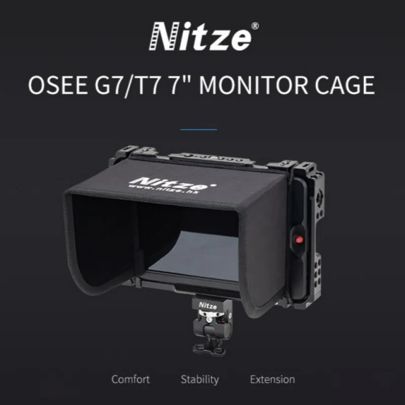 Nitze 모니터 케이지, LS7-G7 선후드 포함, OSEE T7 / G7 7 용