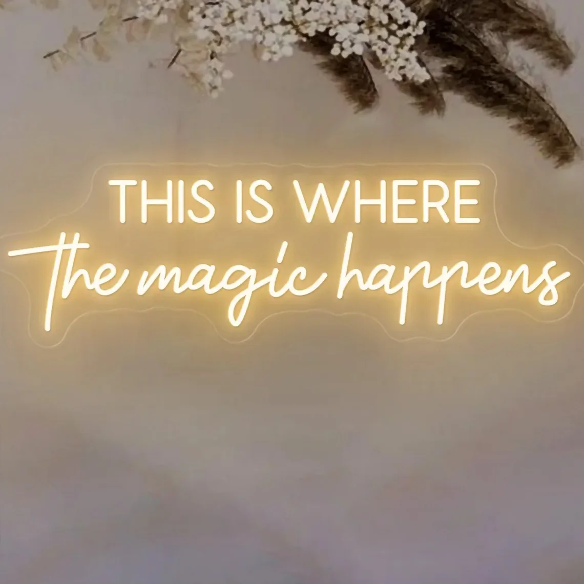 This Is Where The Magic Happens Neon Sign Beauty Salon Neon Light Beauty Room Hair Skincare Room Wall Art Decor Big Size
