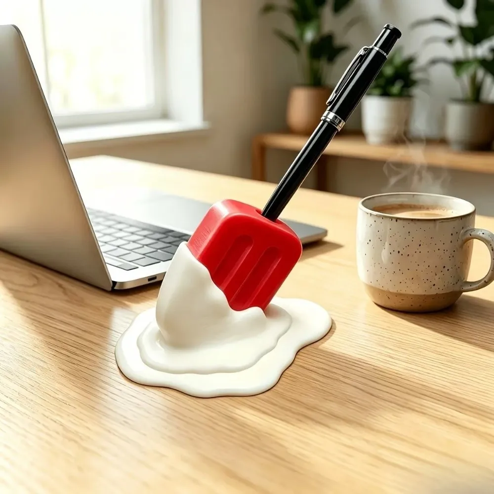 Gifts 3D Printed Ice Cream Pencil Holder Popsicle Shape Funny Pen Holder Decorations Desktop Ornaments Home Desktop