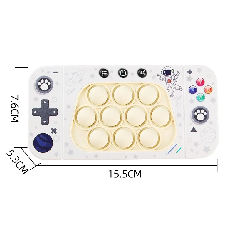 Quick Push Game Console Electric Pop Handheld Fast Push Interactive Game Fidget Toy Popping Figets Decompression Toy Adults Kids