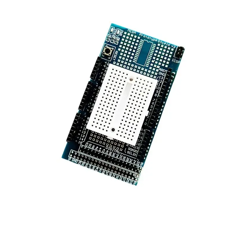 Placa de expansão MEGA2560/1280 ProtoShield V3 com placa de ensaio - Escudo protótipo compatível com Arduino para projetos eletrônicos