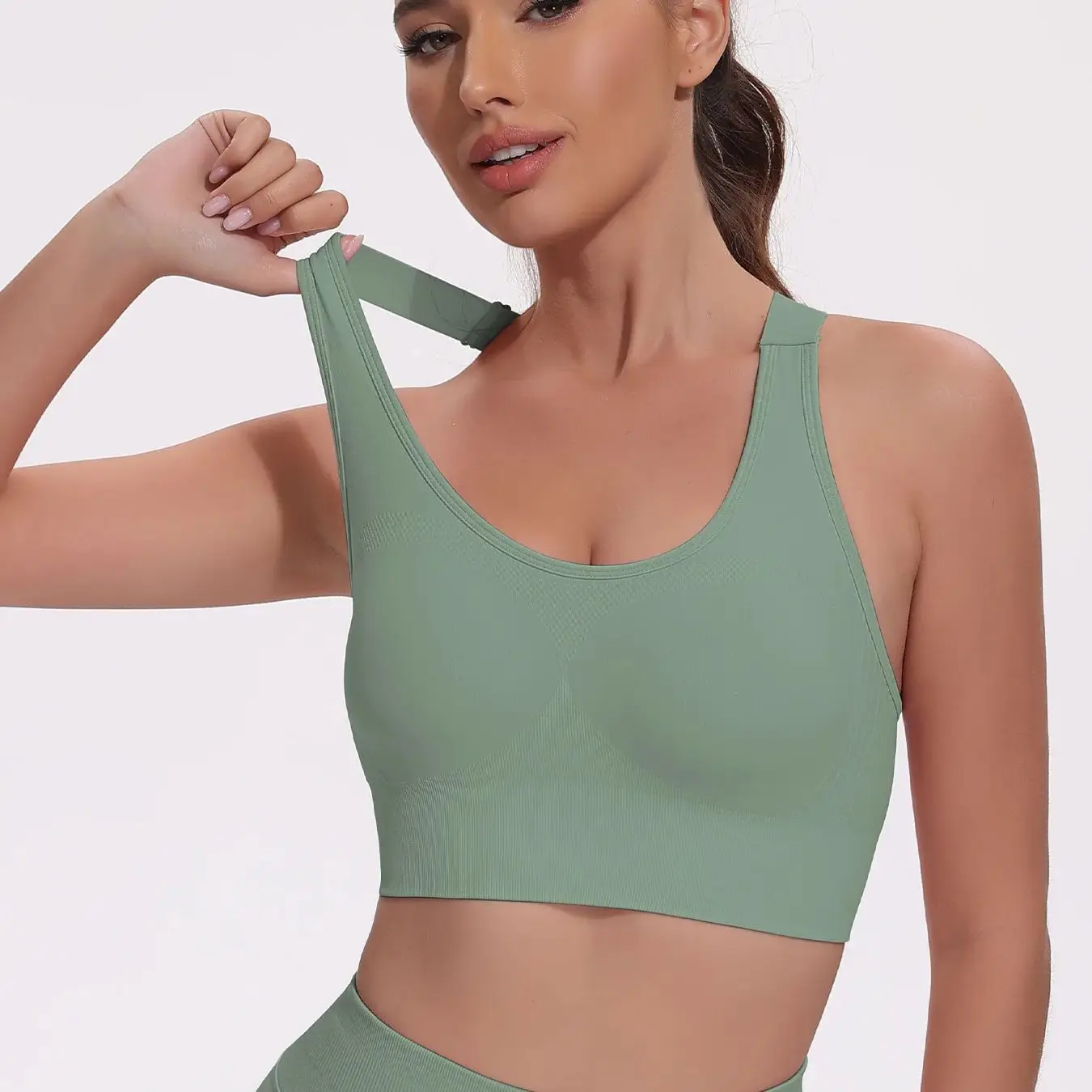 Women Sexy Crossover Bra Push Up Bra Backless Bras Wireless Brassiere Breathable Seamless Yoga Finess Bra
