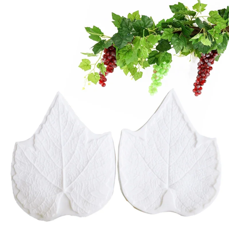 

Large NEW Grape Leaves Petal Flower Silicone Fondant Cake Decorating Mold Sugarcraft Chocolate Baking Tool M2654 Cake ring Clay