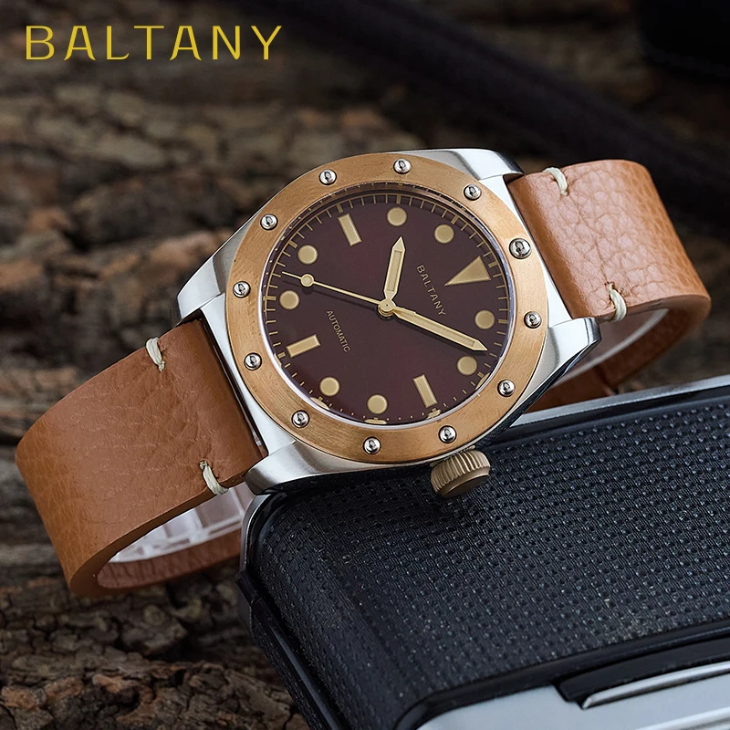 Baltany Bronze Watches Man B4030 Super LuminousNH38 Automatic 20ATMWaterproof Luxary Design Unique Vintage Mechanical Wristwates