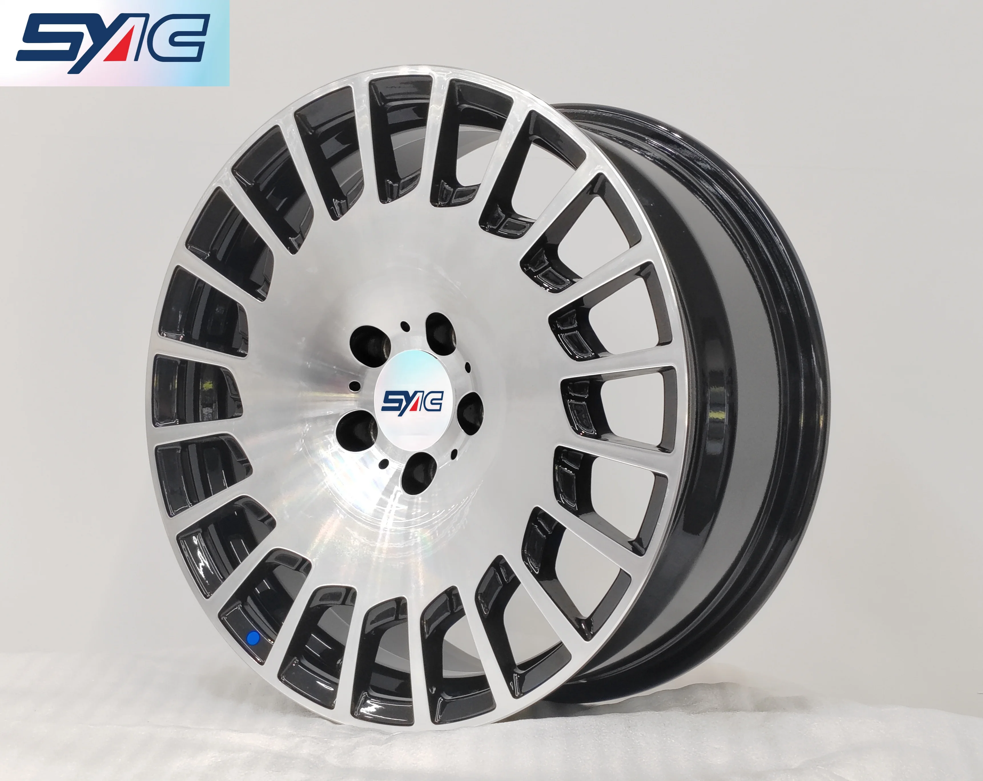 SYAC Factory Production 6161 Forged Rims 18/19/20 Inch Front And Rear Wheels 5x112 5x120 Black Machined Big Pancake Wheel