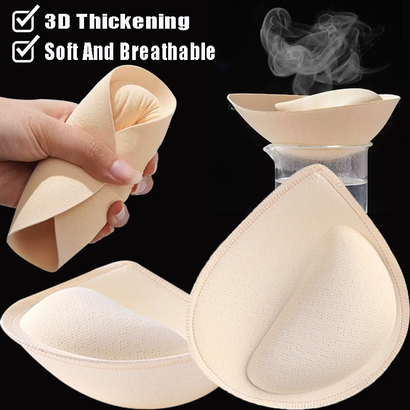 1Pair Thickened Drop-shaped Women's Underwear Bra Pad Insert 3D Lift Gather Chest Sexy Fashion Bra Accessories Small Chest Pad