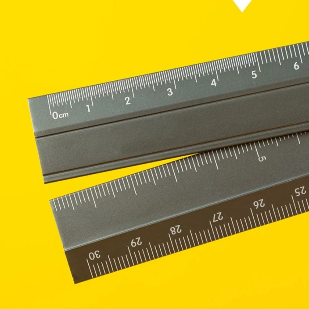 Simple Style Folding Ruler 15cm 30cm Aluminum Alloy Metal Stationery Rule Foldable Creative Student Drawing Measuirng Tool