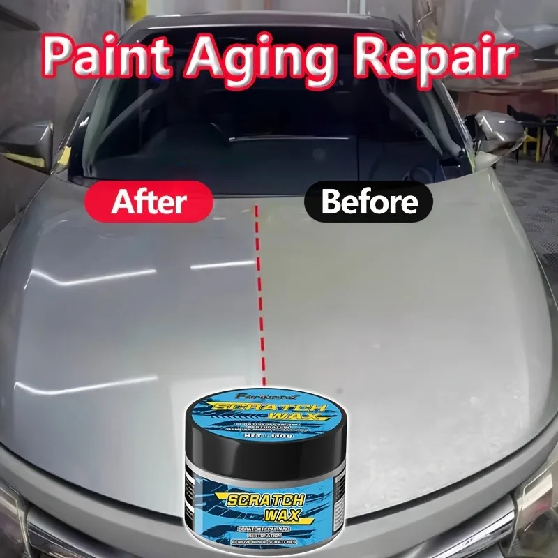 Zestaw do naprawy lakieru samochodowego (ulepszony): Krem do naprawy rys + pasta polerska, naprawia oksydację i przywraca blask