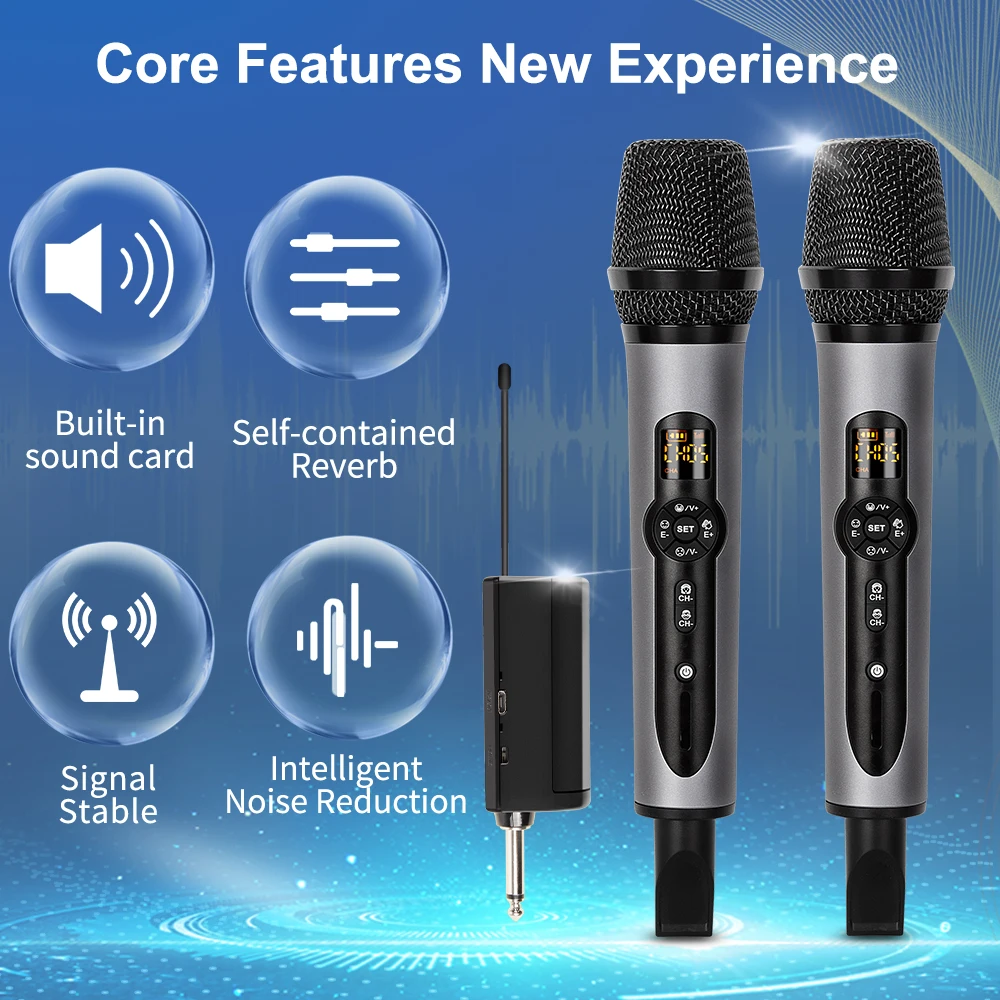 Picture 4: Professional Handheld Wireless Dynamic Mic Stage Performance UHF Wireless Karaoke Microphone For Church Broadcasting