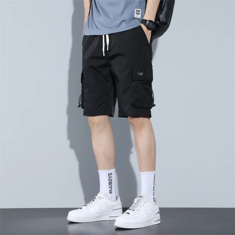

Summer Thin adient Men's Casual orts Breathable Qui Dry Loose Fit Workwear Five-Quarter Length Youth Energy Sle